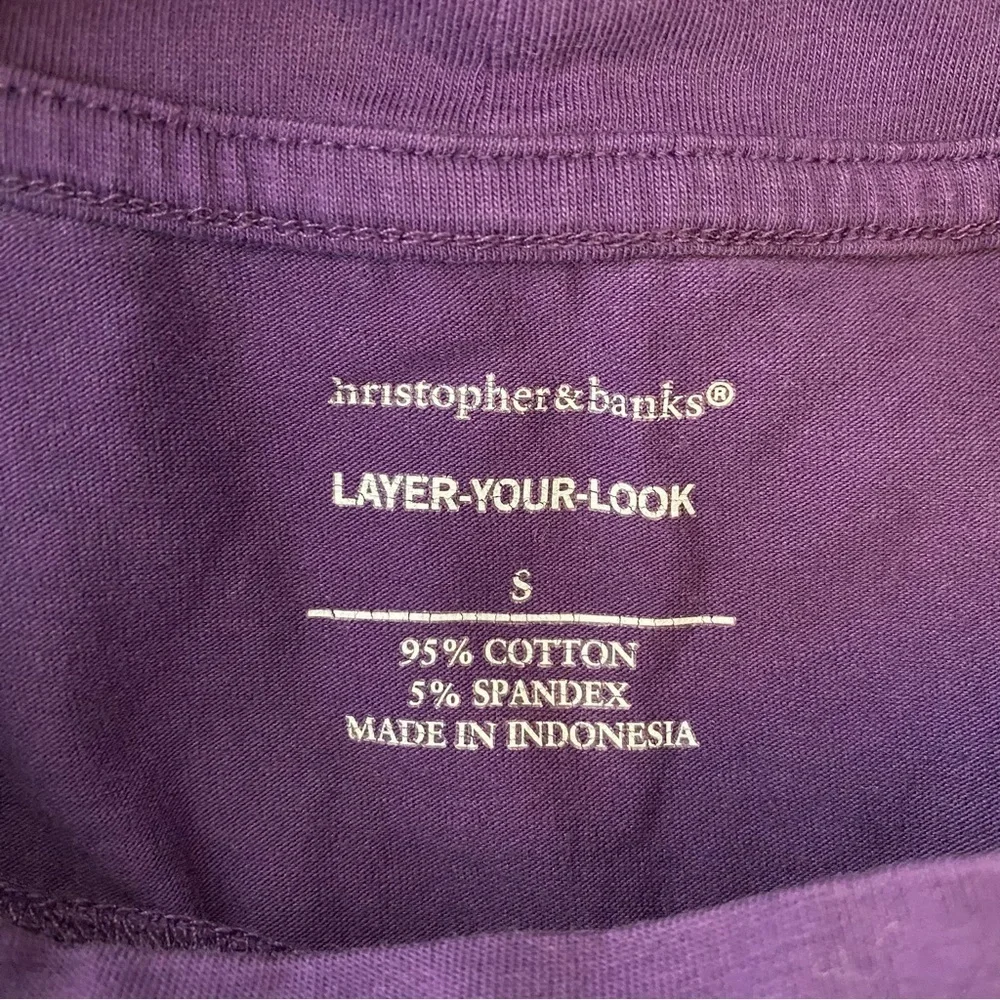 Christopher & Banks Purple Layer-Your-Look Sleeveless Mock Neck Tank